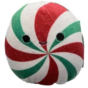 Squishmallow 5" Dulce Candy Soft Green Red White Christmas Holiday Plush BNWT